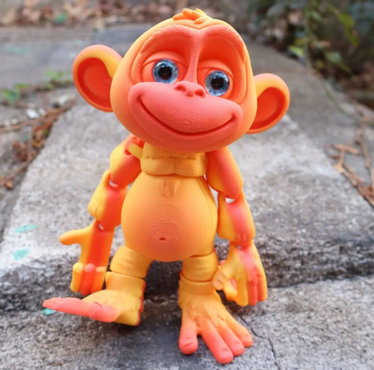3D Printed Climbing Monkey Statue