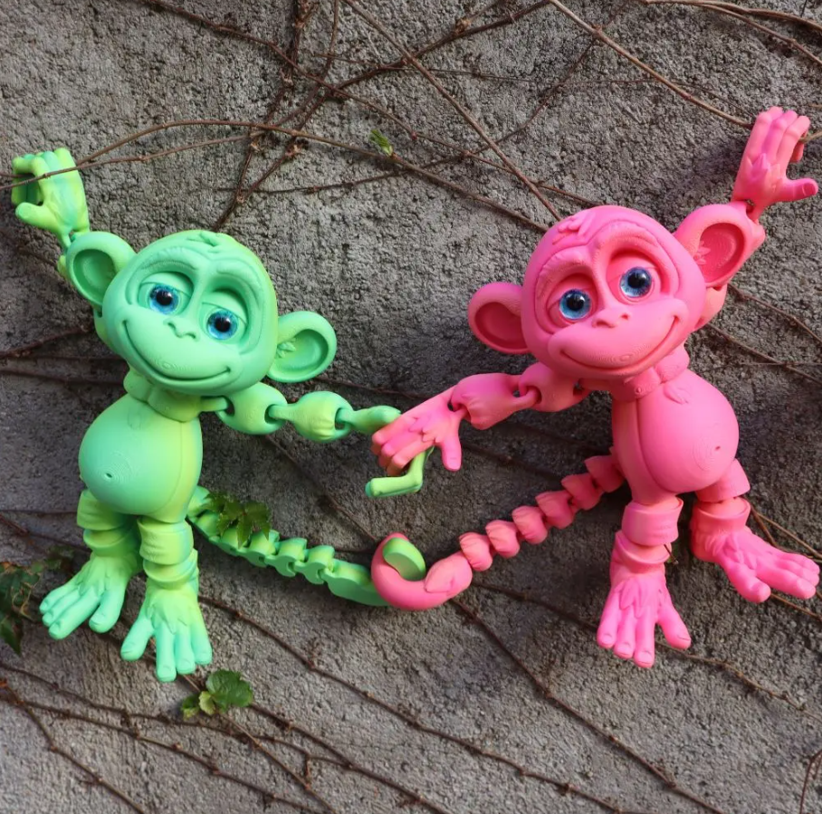 3D Printed Climbing Monkey Statue