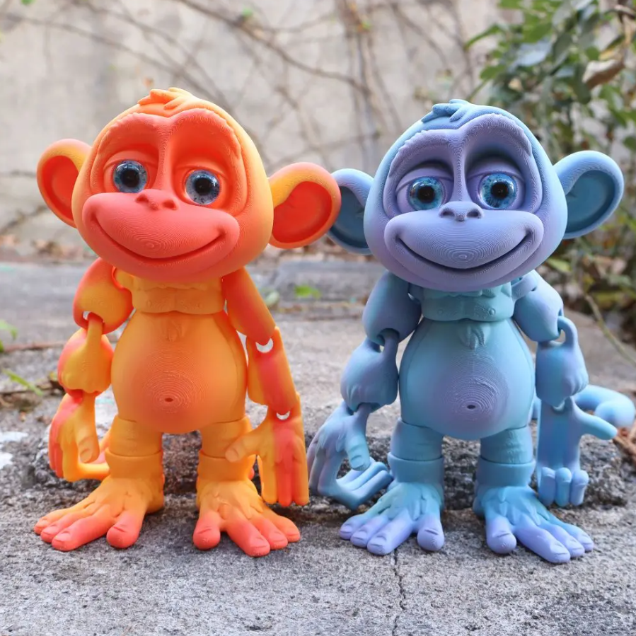 3D Printed Climbing Monkey Statue