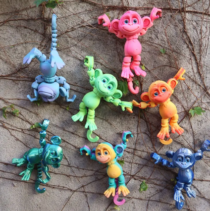3D Printed Climbing Monkey Statue