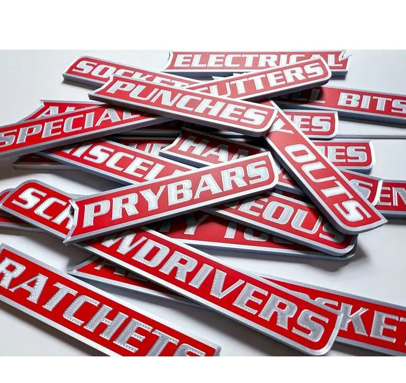 12-Pack Premium Magnetic Toolbox Labels