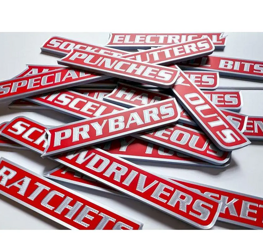 12-Pack Premium Magnetic Toolbox Labels