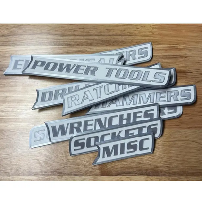 12-Pack Premium Magnetic Toolbox Labels