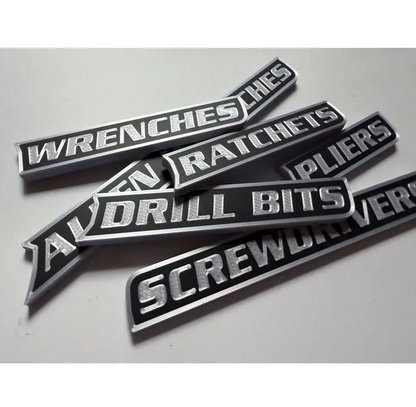12-Pack Premium Magnetic Toolbox Labels