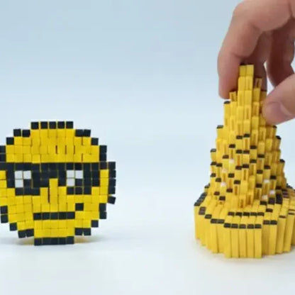 3D Printed Pixel Art Cool Emojis