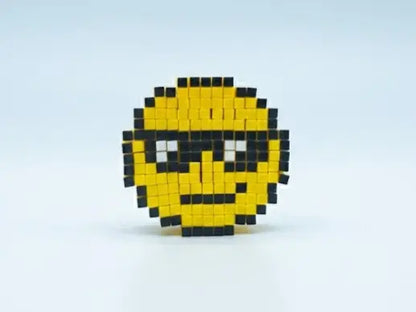 3D Printed Pixel Art Cool Emojis