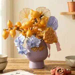 3D Printed 2026 Year of the Horse Chinese New Year Festive Flower – Golden Jade Full House